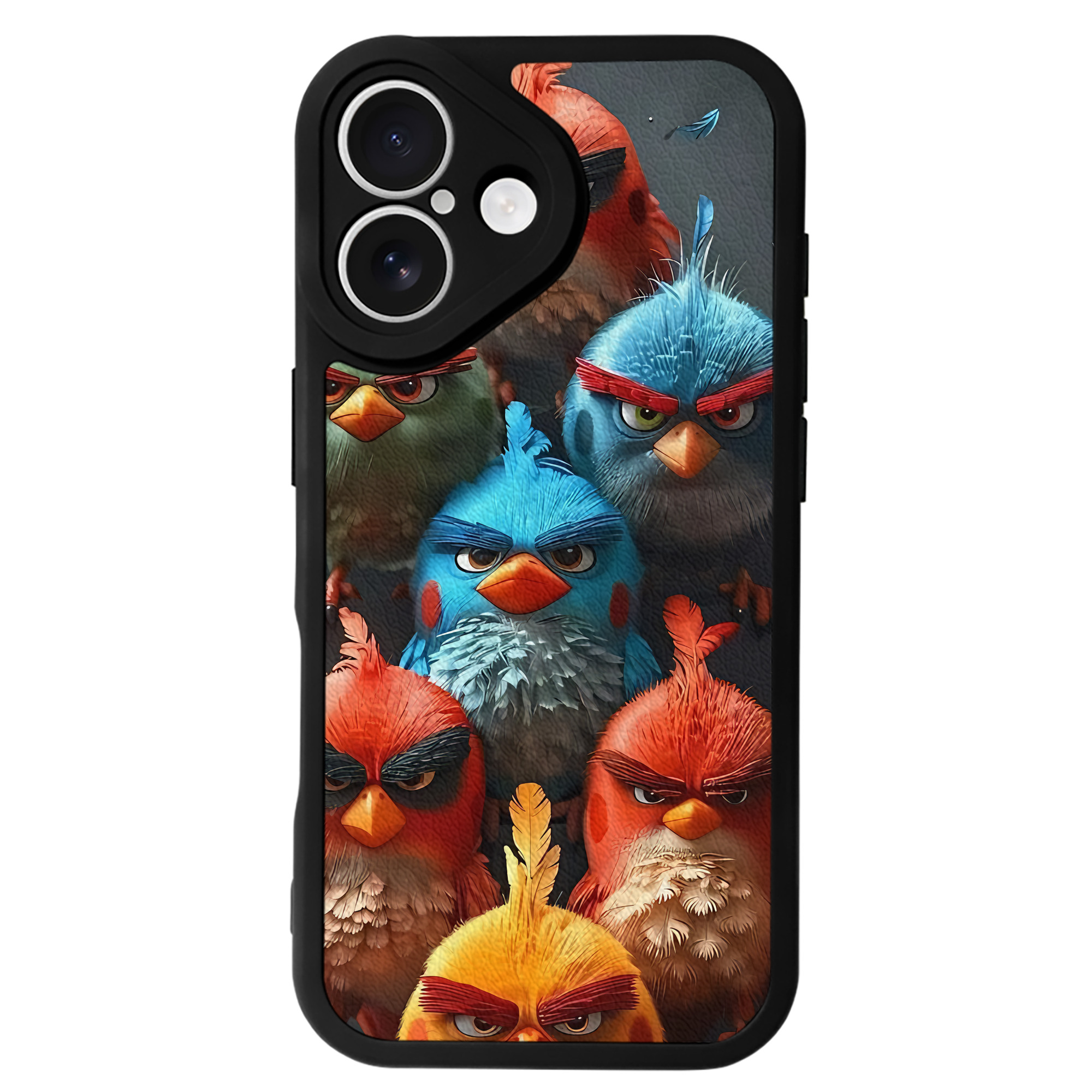 （画像用） Angry Birds アングリーバード 【iPhone 16シリーズ対応】シリコンスマホケース（レザー調） 材質：シリコン